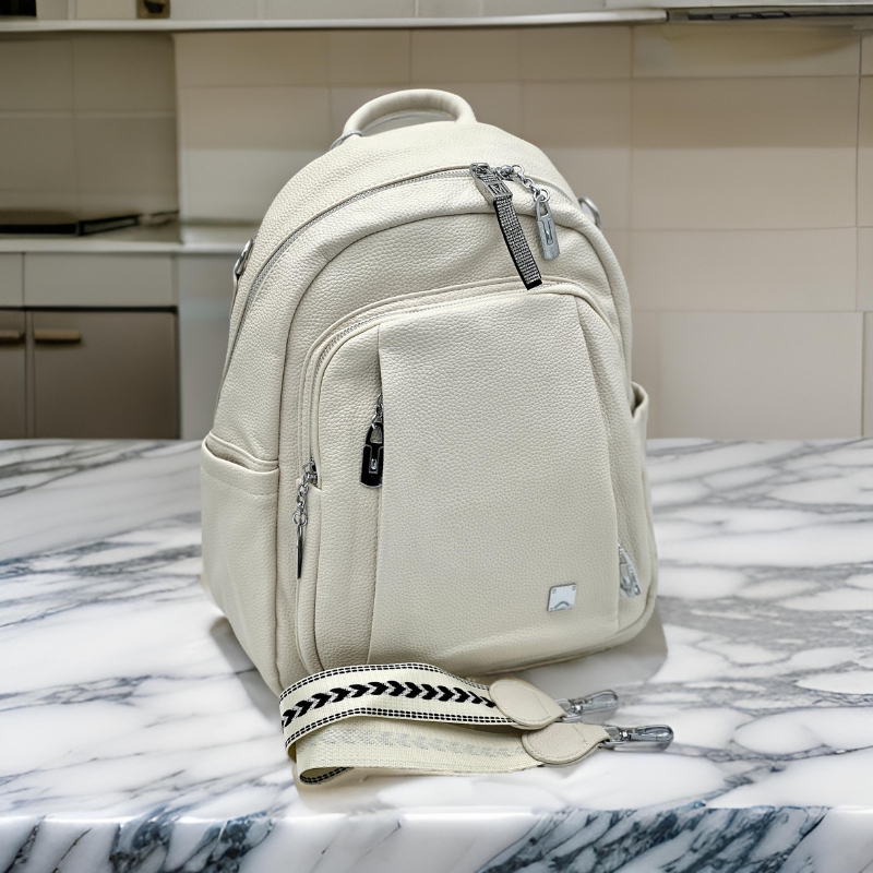 rucsac crem dama piele ecologica